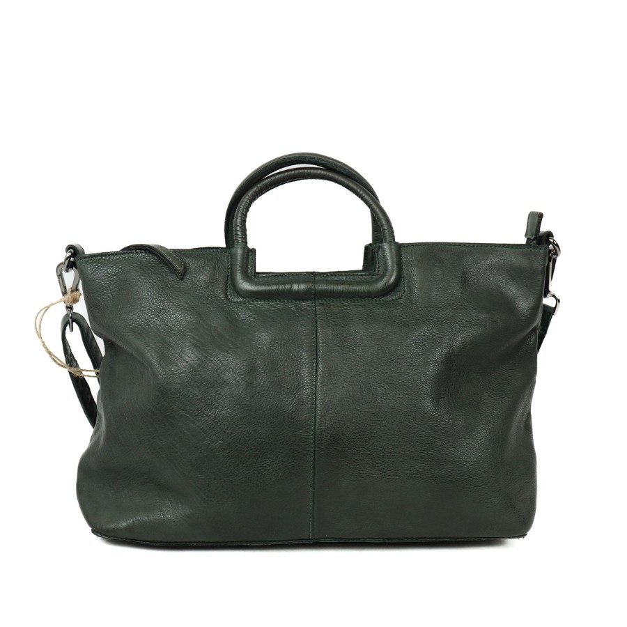 Bear Design Middelmaat Handtassen | Hand-/Schoudertas 'Jasmijn' L Groen