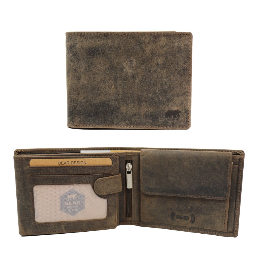 Bear Design Billfolds | Billfold 'Tijn' Bruin