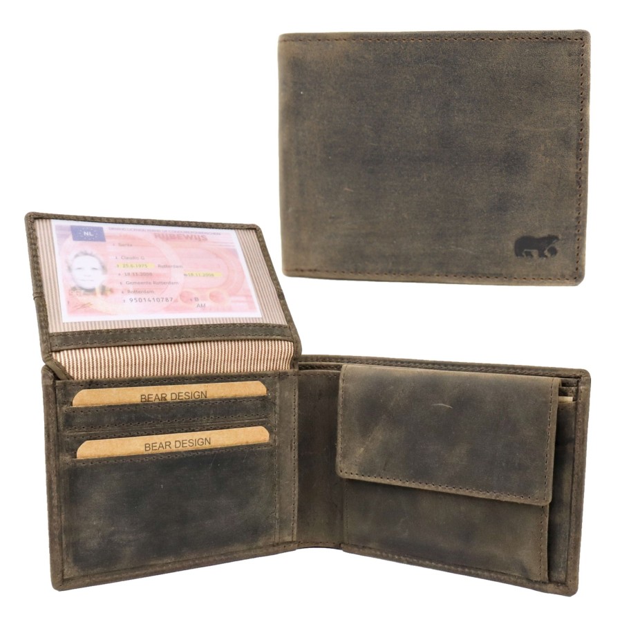 Bear Design Billfolds | Billfold 'Joep' Bruin
