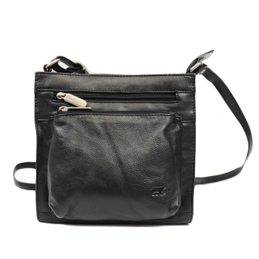 Bear Design Middelmaat Schoudertassen | Schoudertasje 'Davita' Zwart - B 3566 Zwart (B)