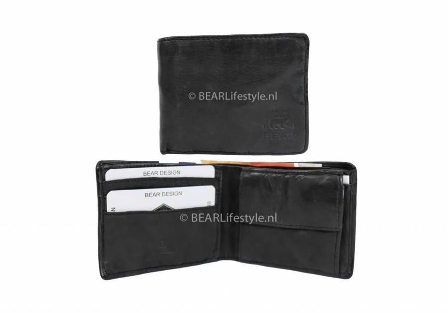 Bear Design Billfolds | Billfold 'Fabian' Zwart