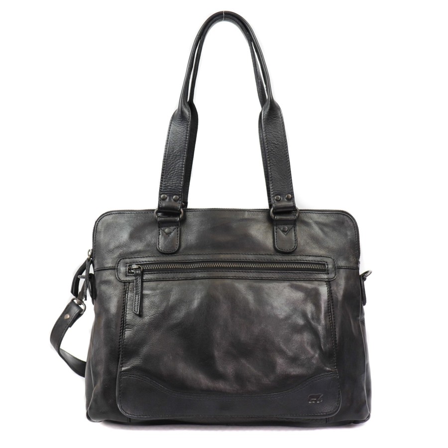 Bear Design Laptoptassen T/M 15,6 Inch | Hand-/Schoudertas 'Lia' Zwart