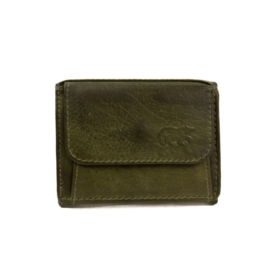 Bear Design Sleuteletuis & Klein Lederwaren | Portemonneetje 'Nana' Cp 4102 Groen