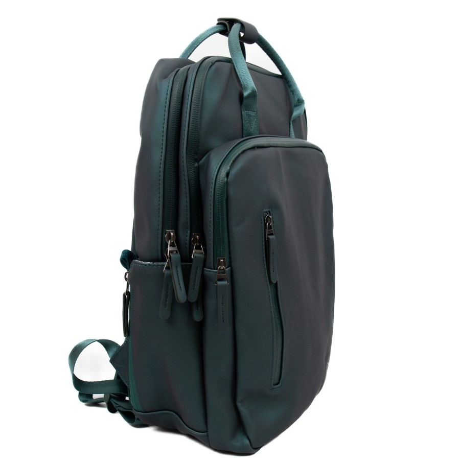 New Rebels Laptoptassen T/M 15,6 Inch | Rugzak 'Milwaukee' Metallic Groen