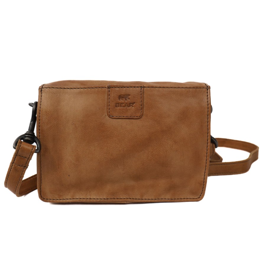 Bear Design Kleine Schoudertassen | Enveloptas 'Joelle' Taupe