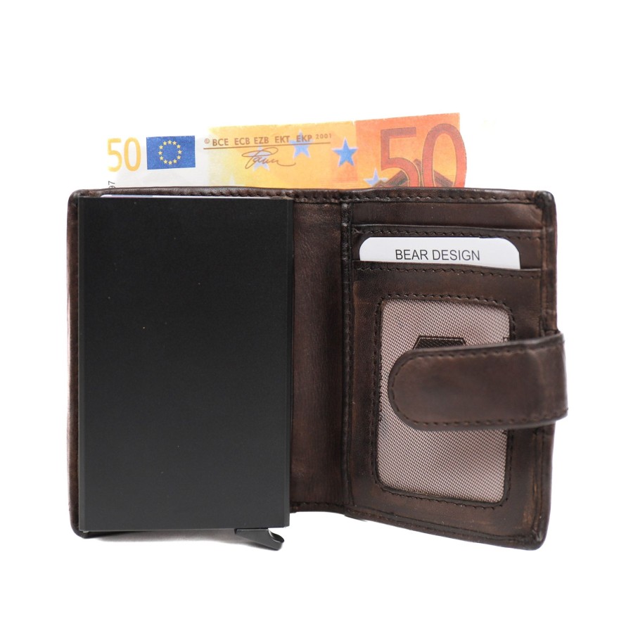 Bear Design Pasjeshouders | Pasjeshouder 'Bobby' Cl 15689 Donkerbruin