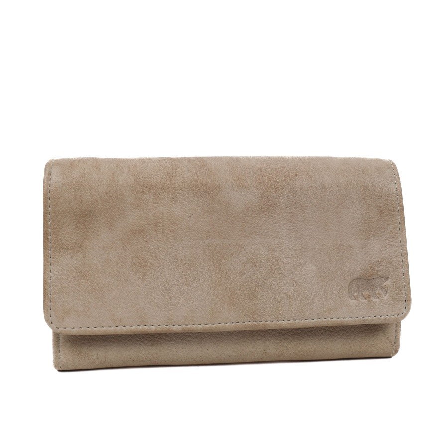Bear Design Middelmaat Portemonnees | Overslag Portemonnee 'Sigrid' Feather