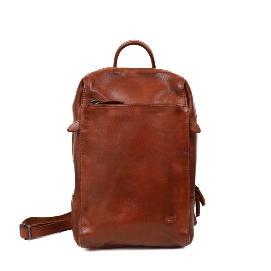 Bear Design Middelmaat Rugzakken | Rugzakje 'Sil' Cognac