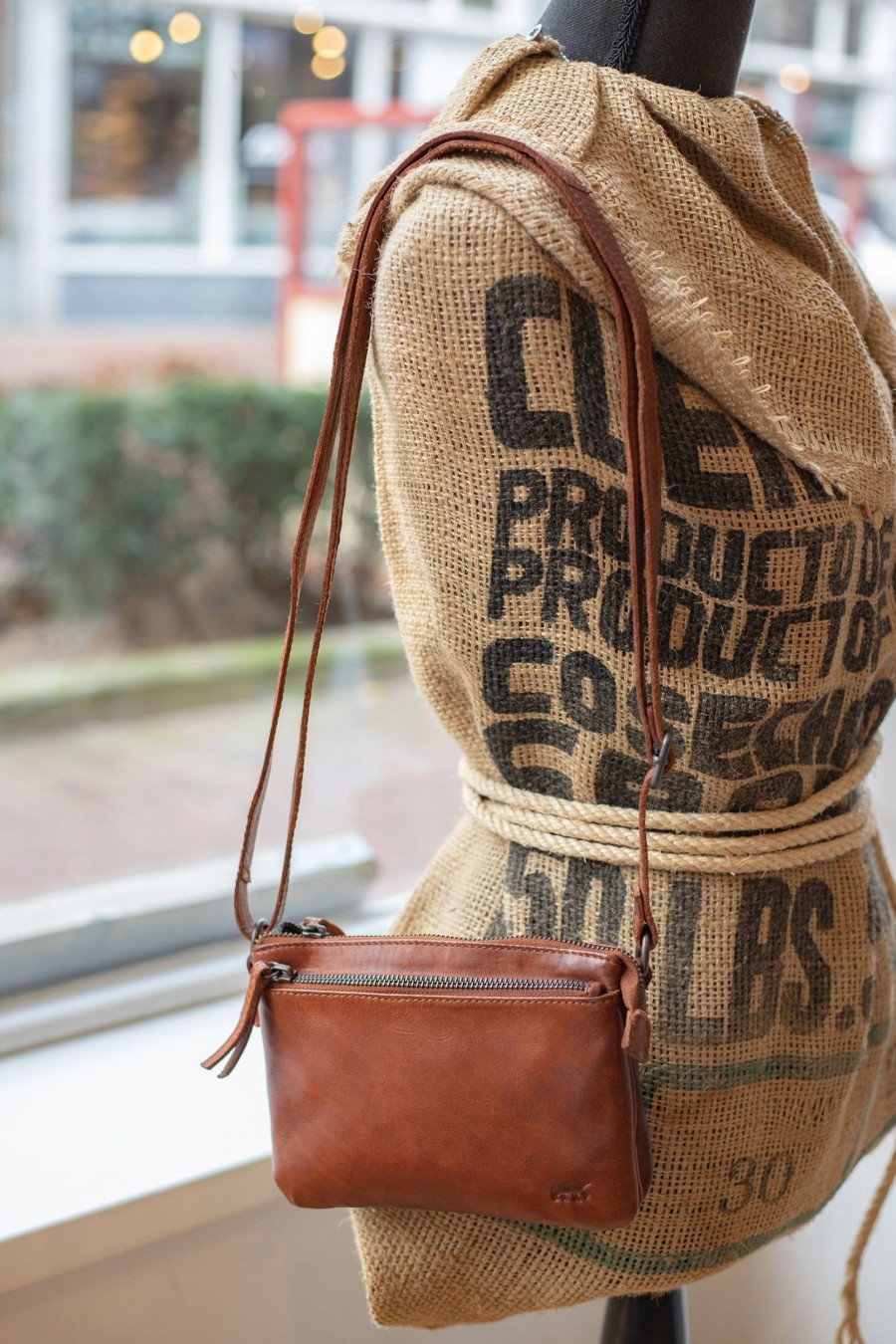 Bear Design Crossbody Tassen | Schoudertasje 'Maithe' Cl 41703 Cognac