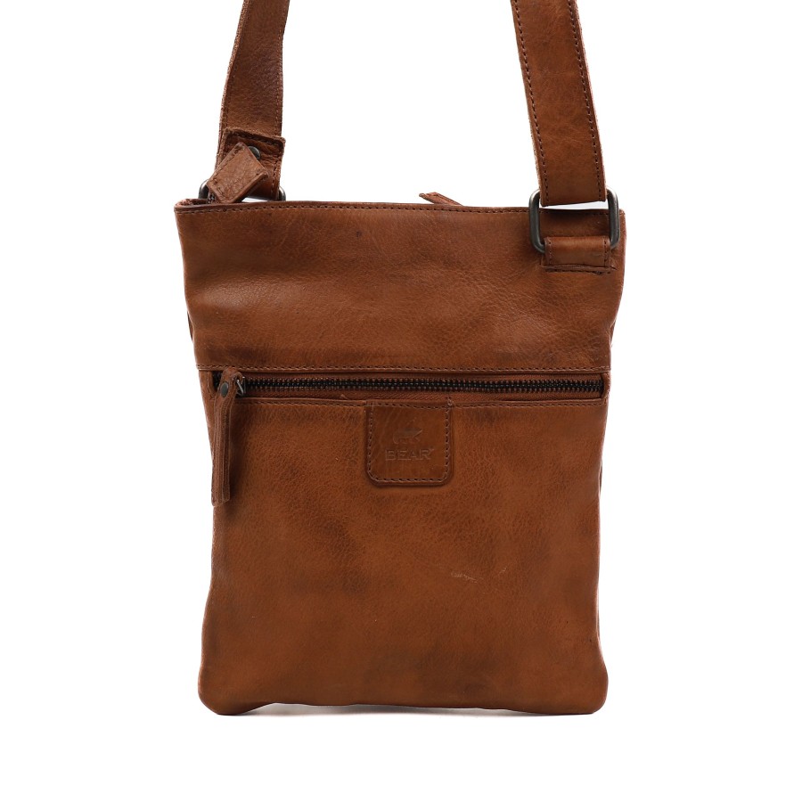 Bear Design Crossbody Tassen | Schoudertasje 'Doris' Cognac