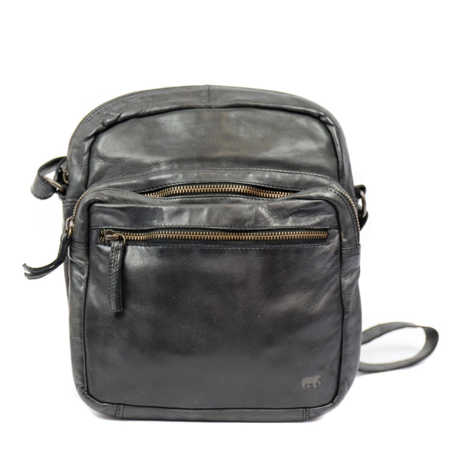 Bear Design Crossbody Tassen | Schoudertas 'Edwin' - Cl 36641 Zwart