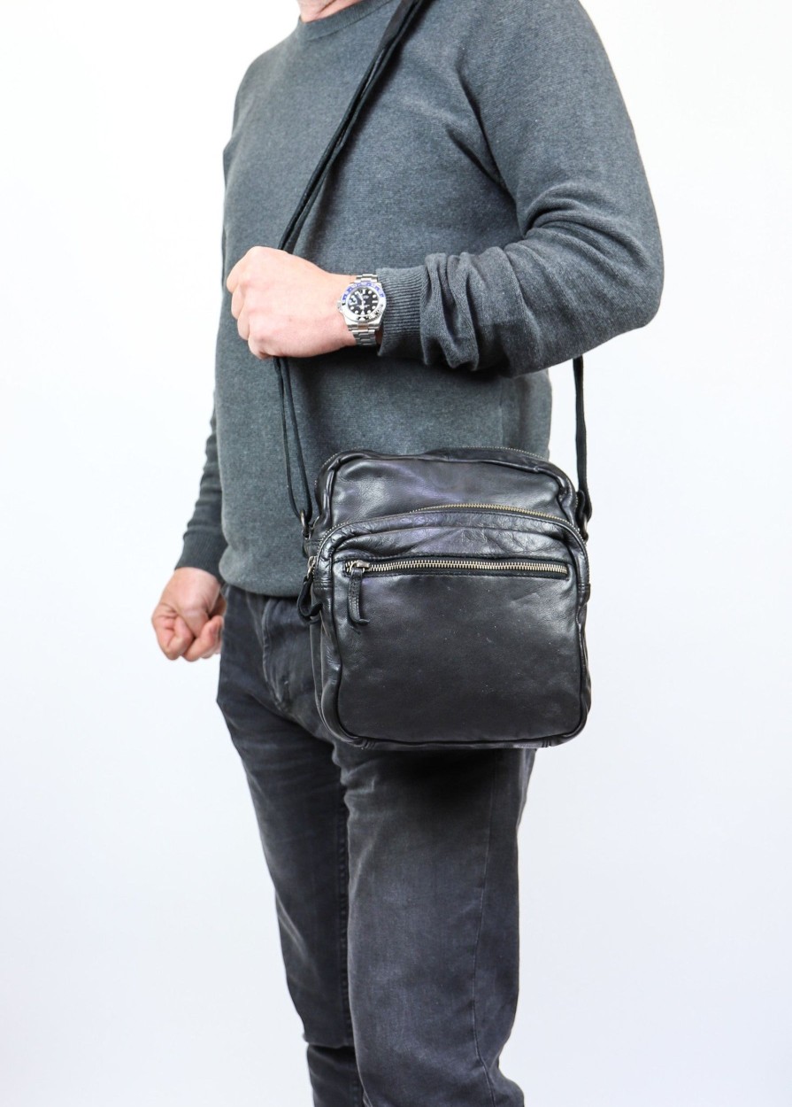 Bear Design Crossbody Tassen | Schoudertas 'Edwin' - Cl 36641 Zwart