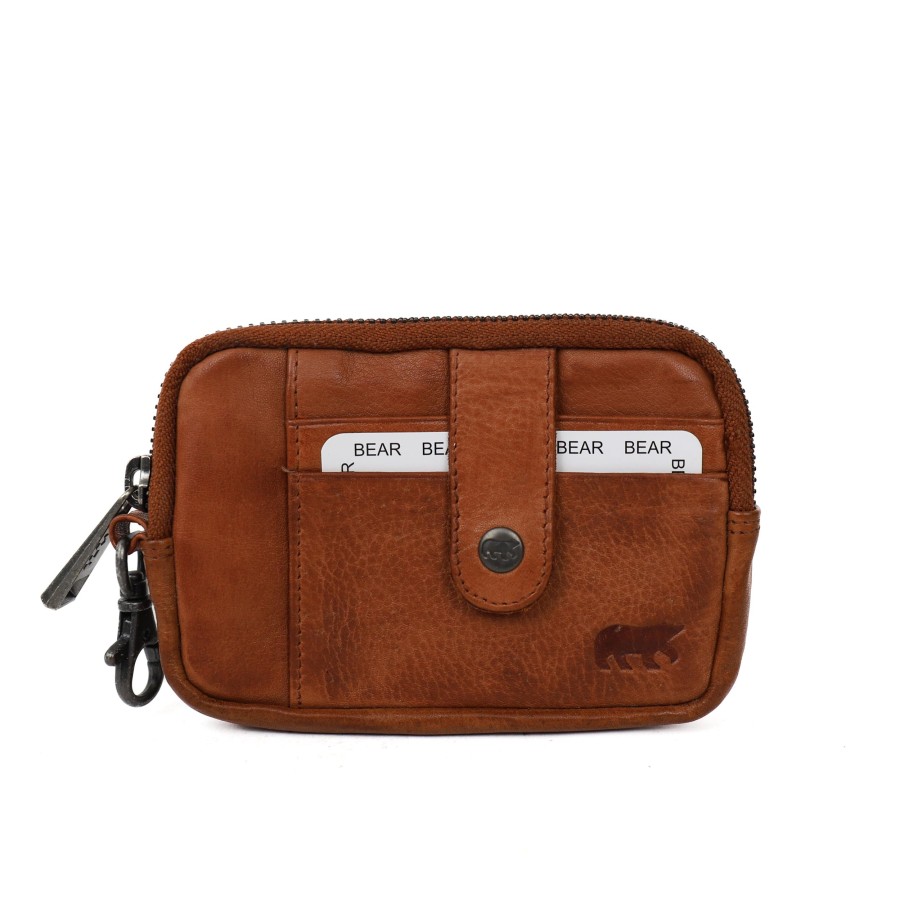 Bear Design Sleuteletuis & Klein Lederwaren | Sleuteletui 'Maise' Cognac