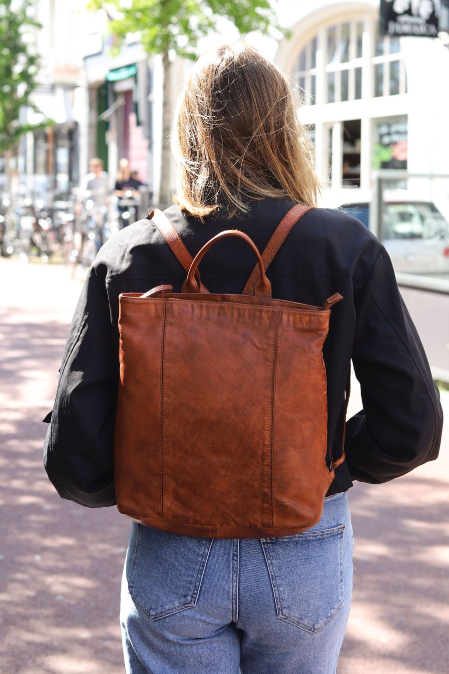 Bear Design Laptoptassen T/M 14 Inch | Rugzak 'Maxime' Cognac