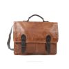 Bear Design Laptoptassen T/M 15,6 Inch | Aktetas 'Guus' Cognac & Donkerbruin Cognac/Donkerbruin