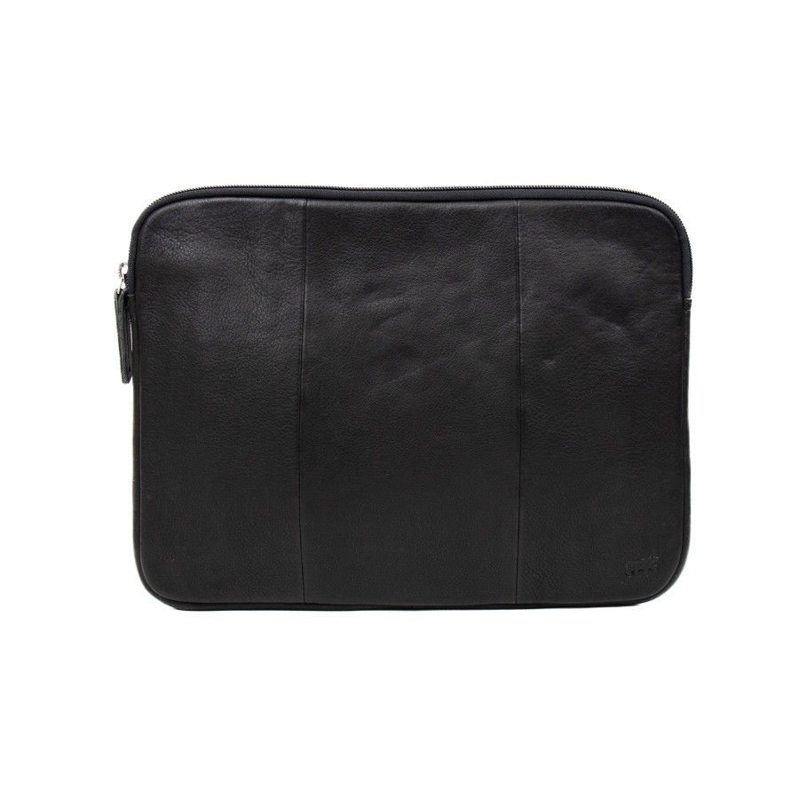 Bear Design Sleuteletuis & Klein Lederwaren | Laptop Sleeve 'Marty' M Cp 2079 Zwart