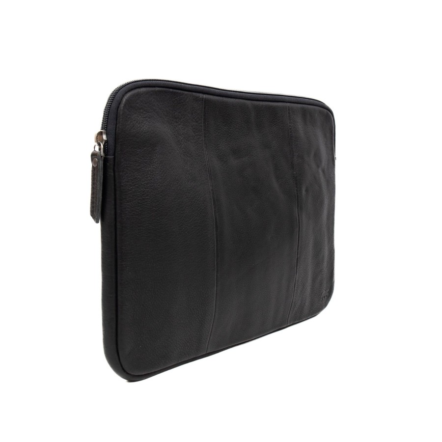 Bear Design Sleuteletuis & Klein Lederwaren | Laptop Sleeve 'Marty' M Cp 2079 Zwart