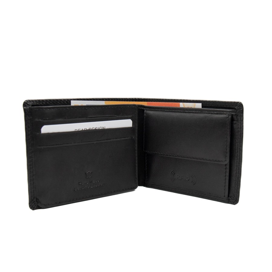 Bear Design Billfolds | Billfold'Tom' Zwart Zwart (M)