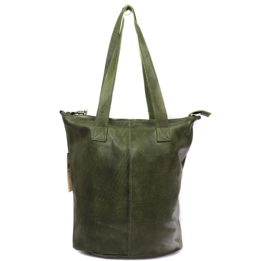 Bear Design Grote Shoppers | Shopper 'Juul' Cp 2087 Groen