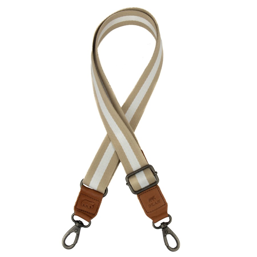 Bear Design Bag Straps | Bag Strap 'Puck' Beige/Wit