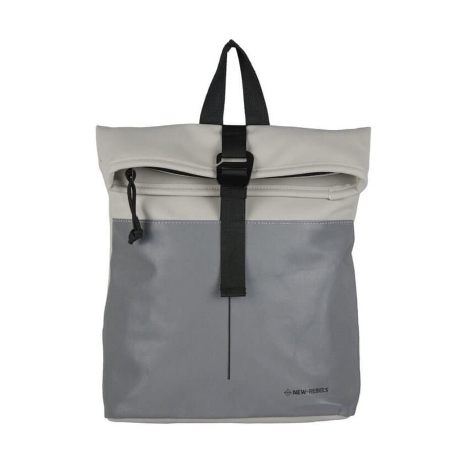 New Rebels Waterproof Rugzakken | Waterdicht Rugzakje 'Mart' Mini 9L Lichtgrijs/Reflectief
