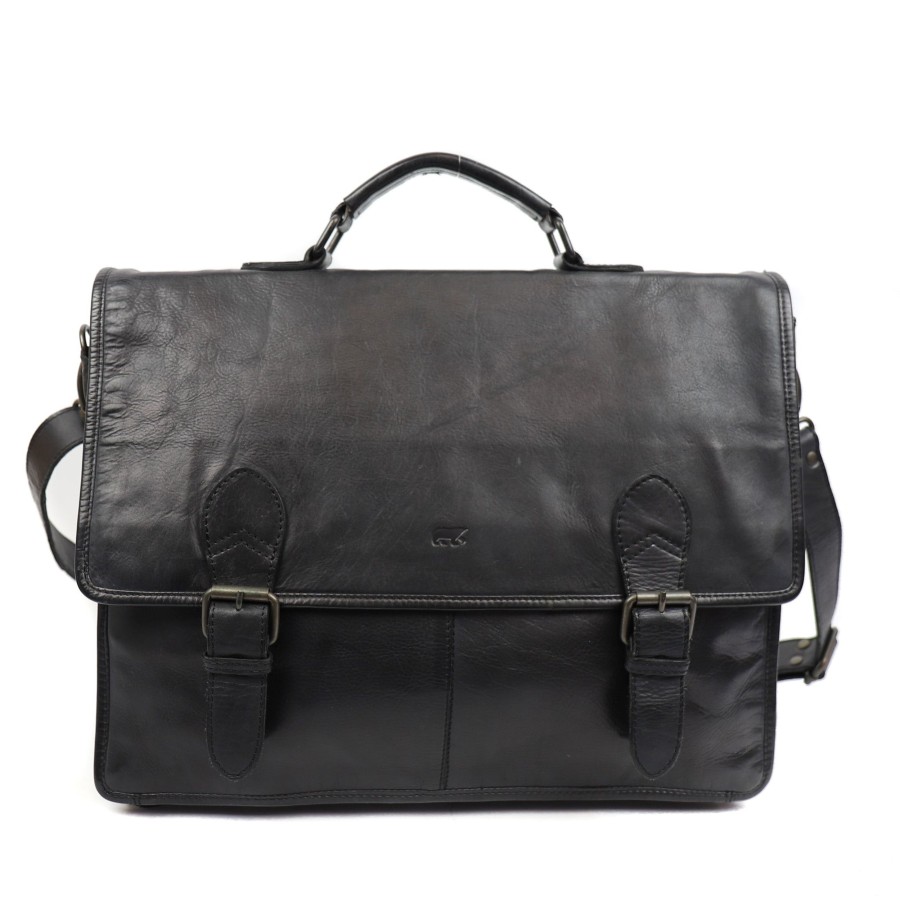 Bear Design Laptoptassen T/M 15,6 Inch | Aktetas 'Guus' Zwart