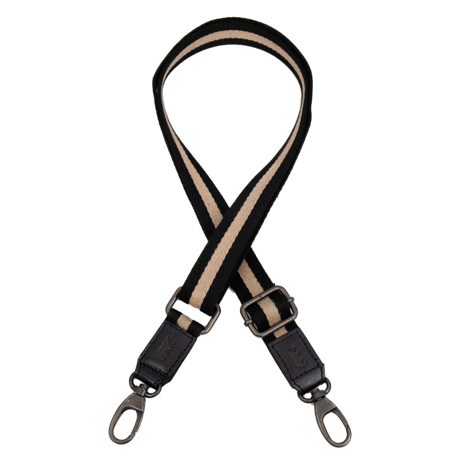 Bear Design Bag Straps | Bag Strap 'Micky' Zwart/Beige/Zwart