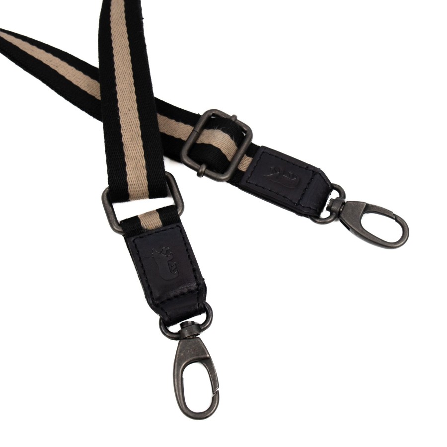 Bear Design Bag Straps | Bag Strap 'Micky' Zwart/Beige/Zwart