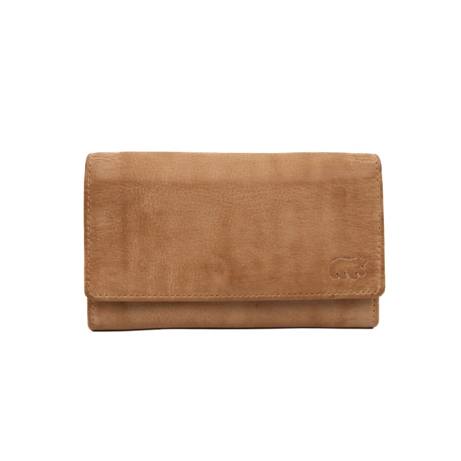 Bear Design Middelmaat Portemonnees | Overslag Portemonnee 'Sigrid' Cp 6096 Ivory