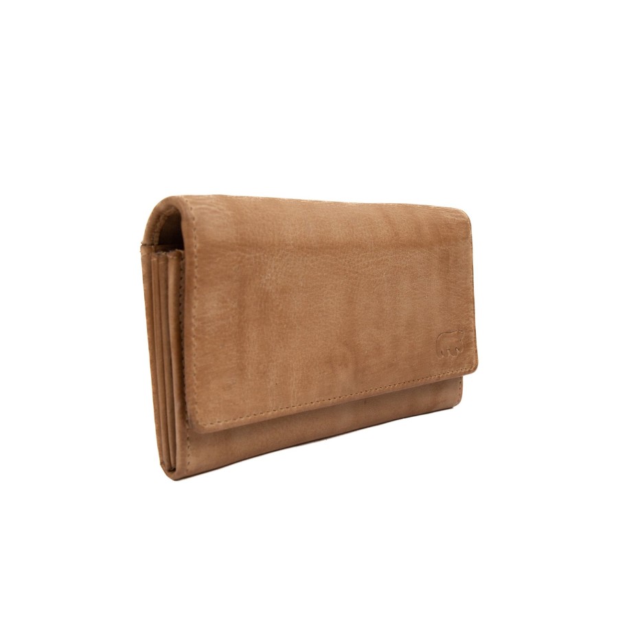 Bear Design Middelmaat Portemonnees | Overslag Portemonnee 'Sigrid' Cp 6096 Ivory