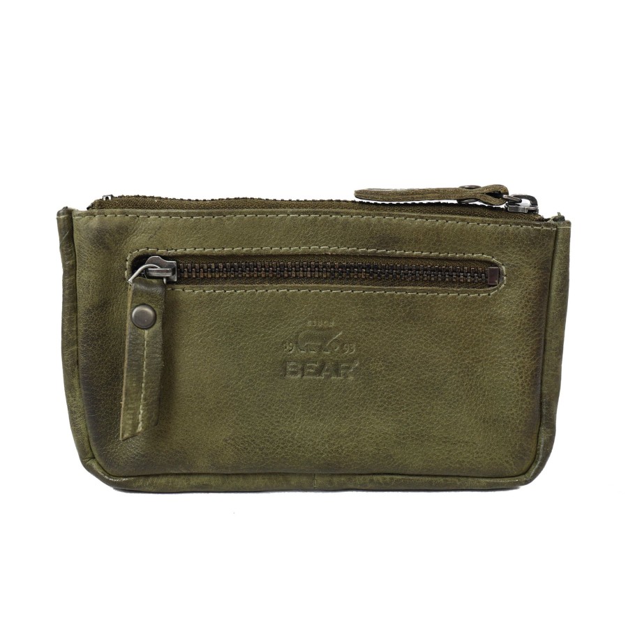 Bear Design Sleuteletuis & Klein Lederwaren | Sleuteletui 'Mila' Cp 7090 Groen