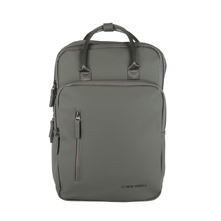 New Rebels Laptoptassen T/M 15,6 Inch | Rugzak 'Milwaukee' Antracite Antraciet