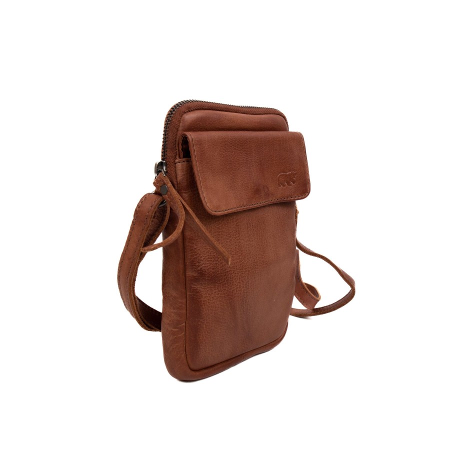 Bear Design Telefoontasjes | Telefoontasje 'Igor' Cp 2376 Cognac