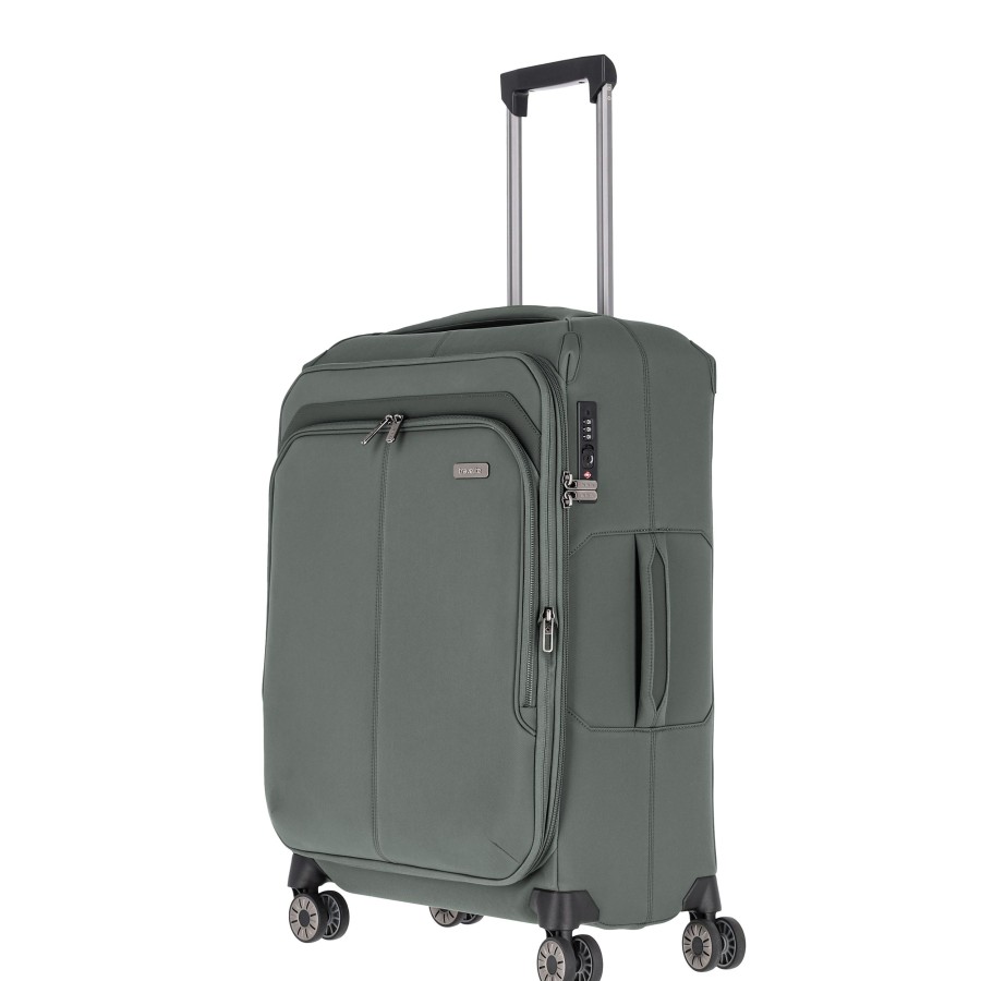 Travelite Zachte Koffers | Priima Trolley M Olive Olijfgroen