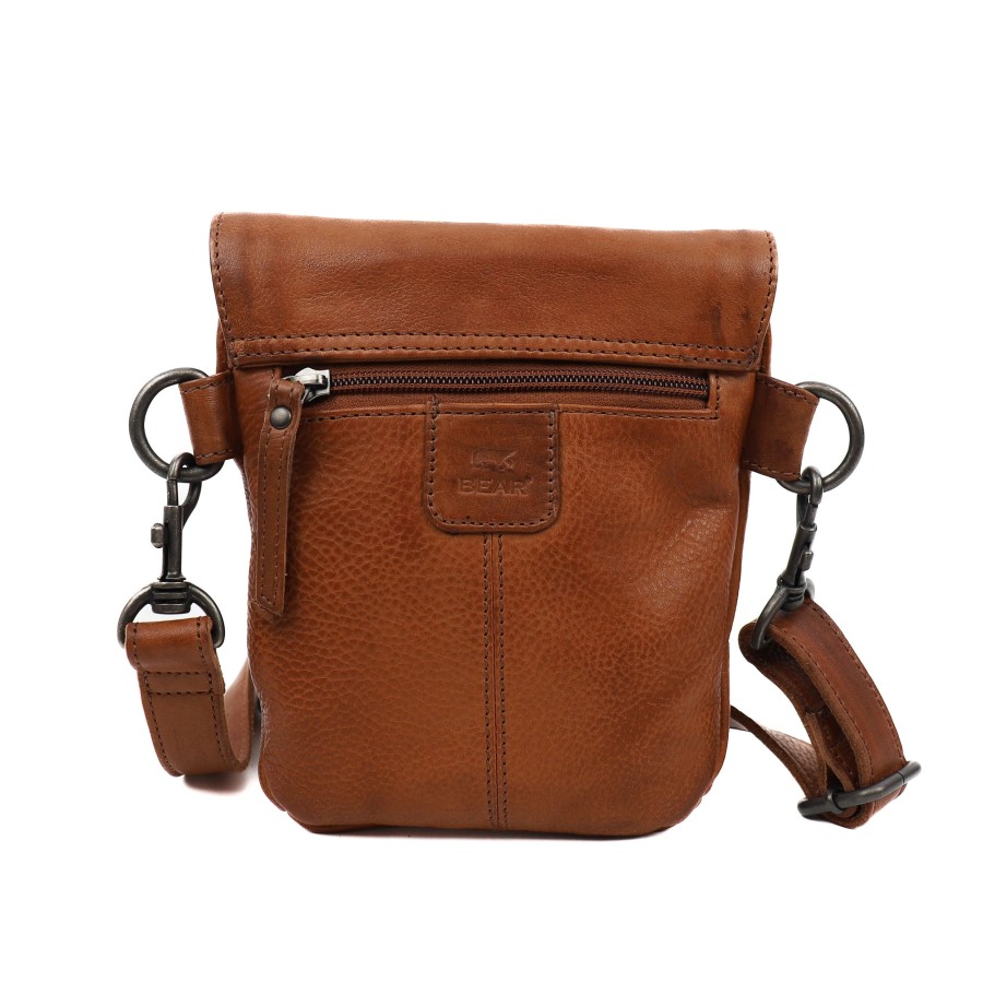 Bear Design Heuptassen | Schoudertasje 'Frederique' Cognac