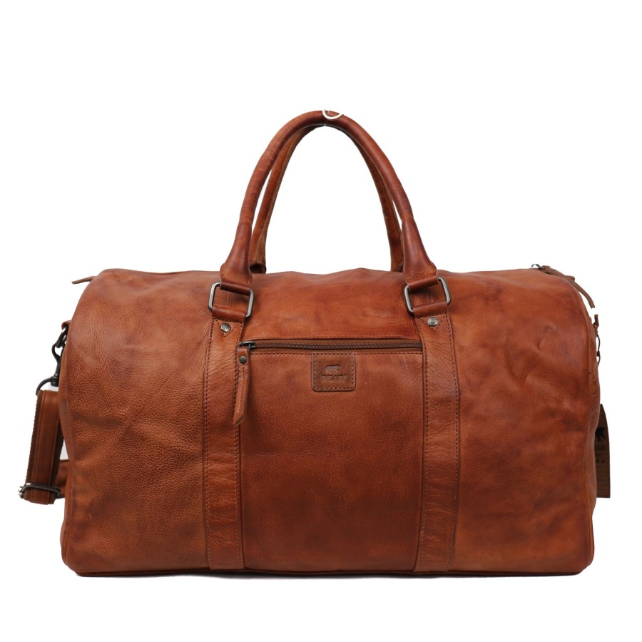 Bear Design Autovakantie | Weekendtas 'Daniel' L Cognac - Cp 2292