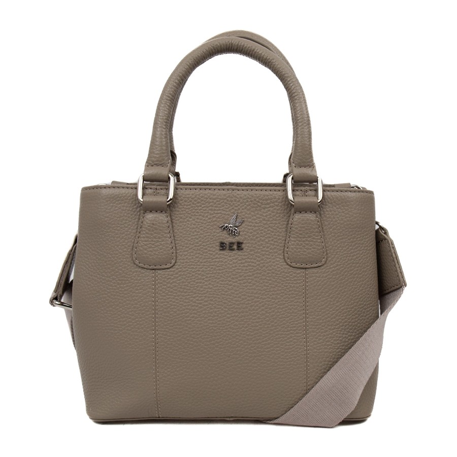 BEE Kleine Handtassen | Hand-/Schoudertasje 'Kate' Silver Mink