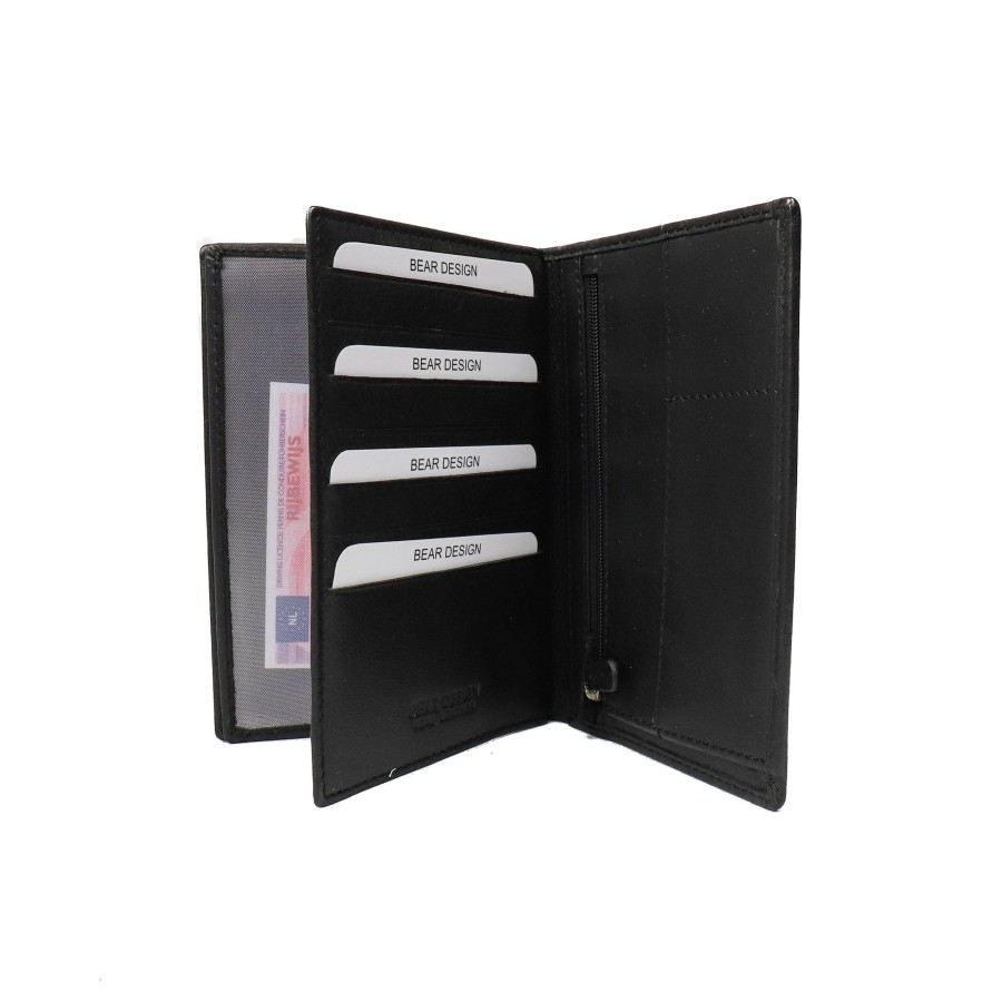 Bear Design Billfolds | Hoge Billfold - Zwart Fr 18240