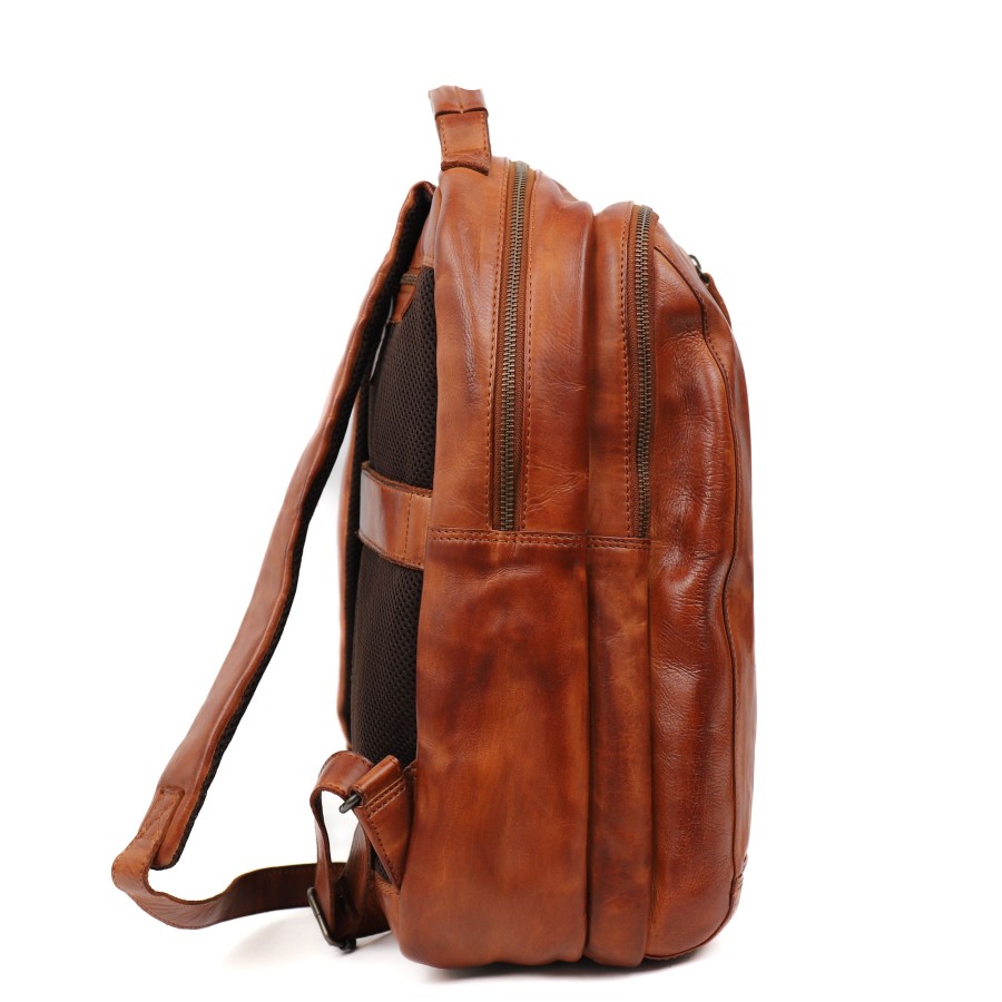 Bear Design Laptoptassen T/M 15,6 Inch | Laptop Rugzak 'Kae' Cognac