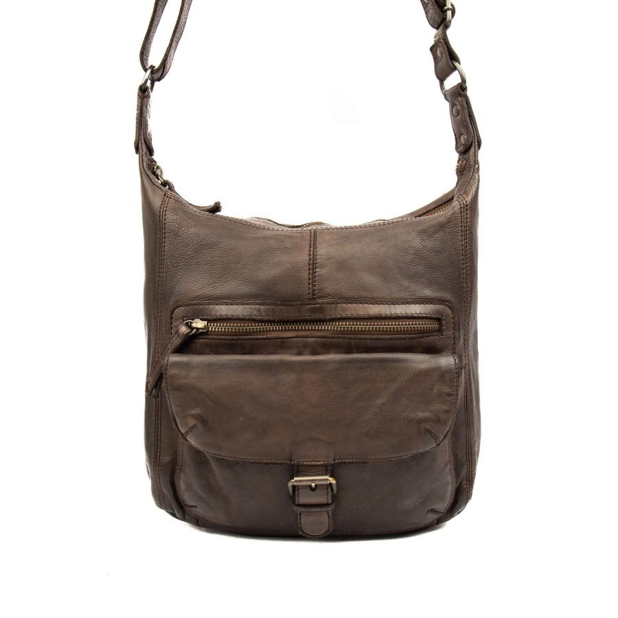 Bear Design Middelmaat Schoudertassen | Schoudertas 'Anna' Cl 32612 Donkerbruin