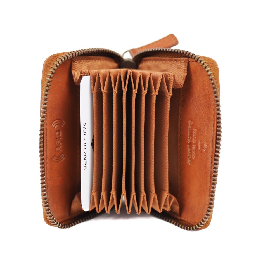 Bear Design Pasjeshouders | Pasjeshouder 'Rudie' Cl 19408 Cognac