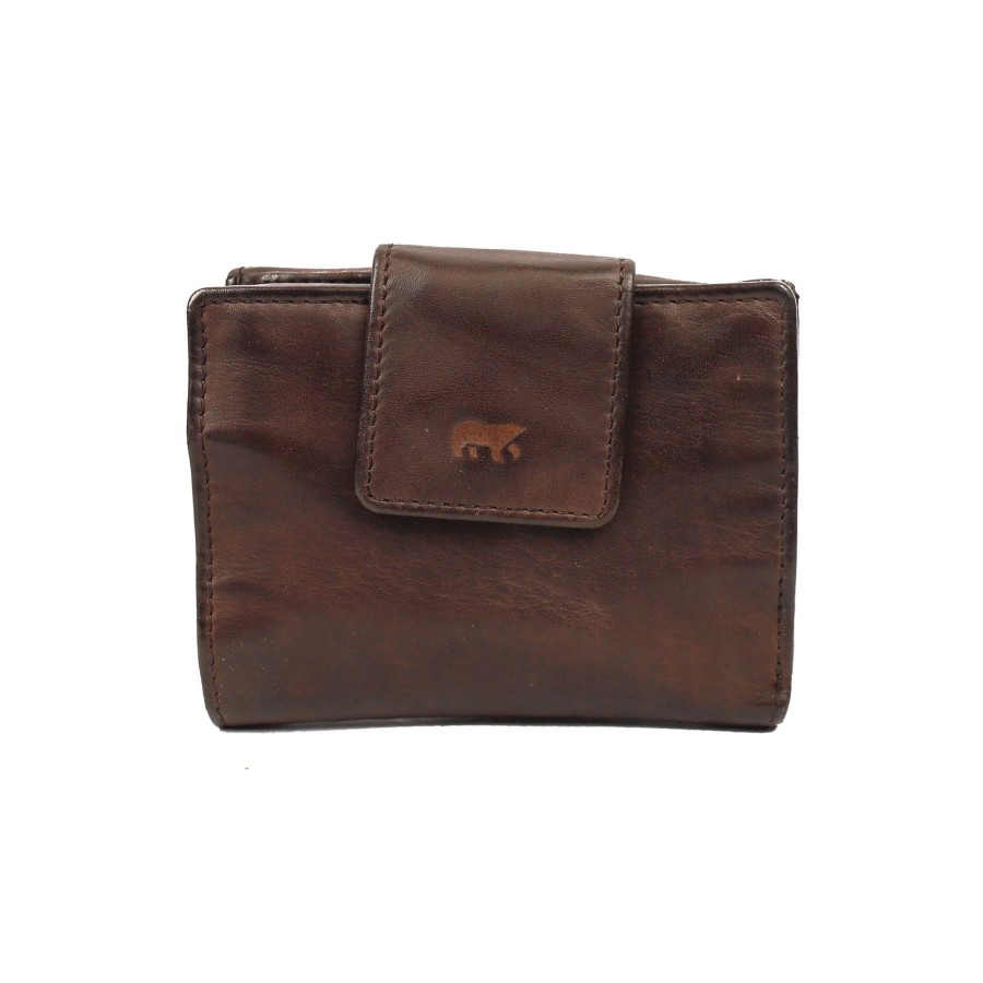 Bear Design Middelmaat Portemonnees | Portemonnee 'Jill' Cl 16211 Donkerbruin