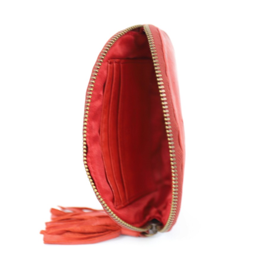 Bear Design Sleuteletuis & Klein Lederwaren | Portemonneetje 'Penny' Cl 18366 Rood