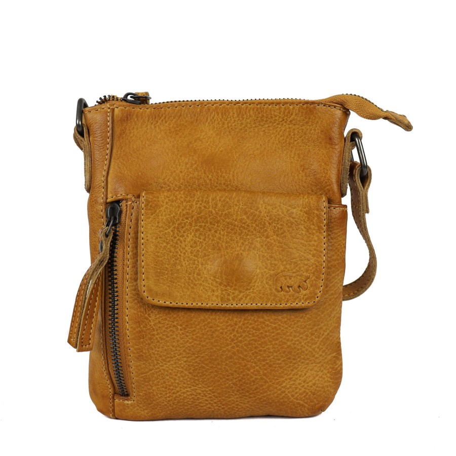 Bear Design Telefoontasjes | Schoudertasje 'Davide' Cp 2327 Geel
