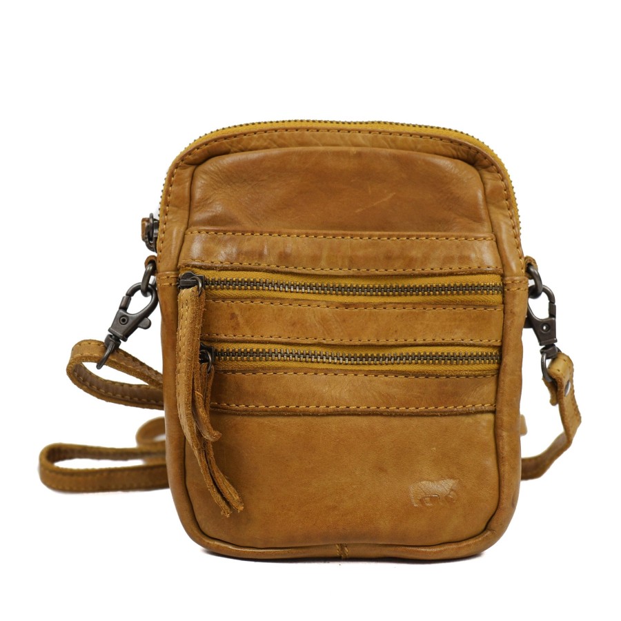 Bear Design Crossbody Tassen | Schoudertasje 'Vikas' Oker Cl 3701 Geel