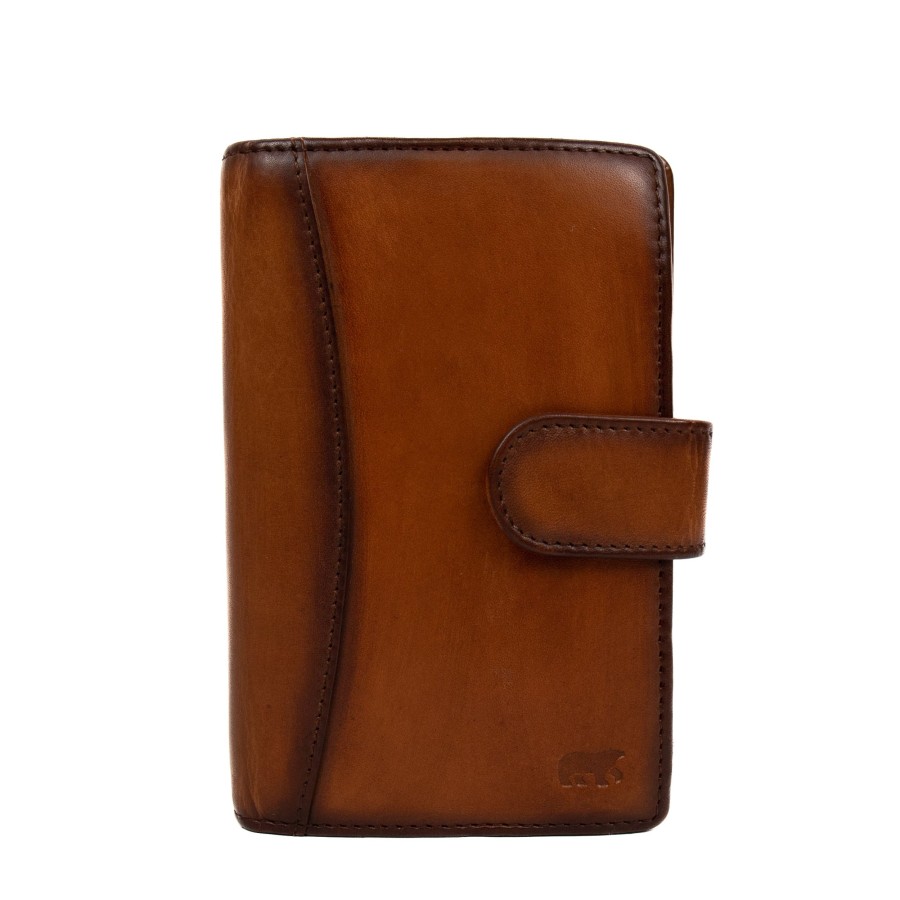 Bear Design Sleuteletuis & Klein Lederwaren | Kleine Agenda Omslag 'Siep' Cognac/Bruin