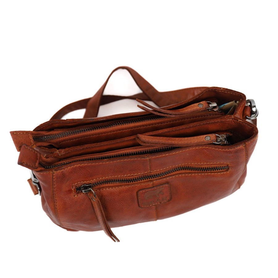 Bear Design Crossbody Tassen | Schoudertasje 'Kiki' Cognac