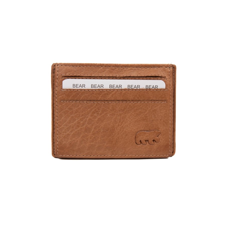 Bear Design Sleuteletuis & Klein Lederwaren | Pasjeshouder 'Laurie' Taupe - Cp 6093