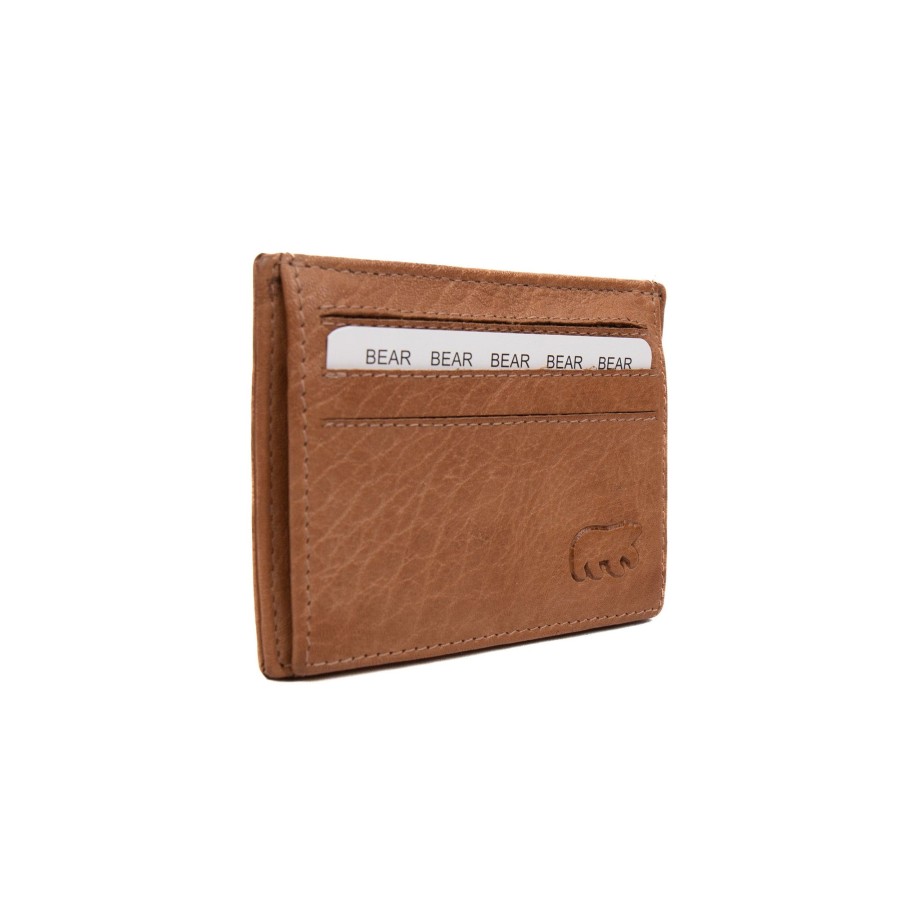 Bear Design Sleuteletuis & Klein Lederwaren | Pasjeshouder 'Laurie' Taupe - Cp 6093