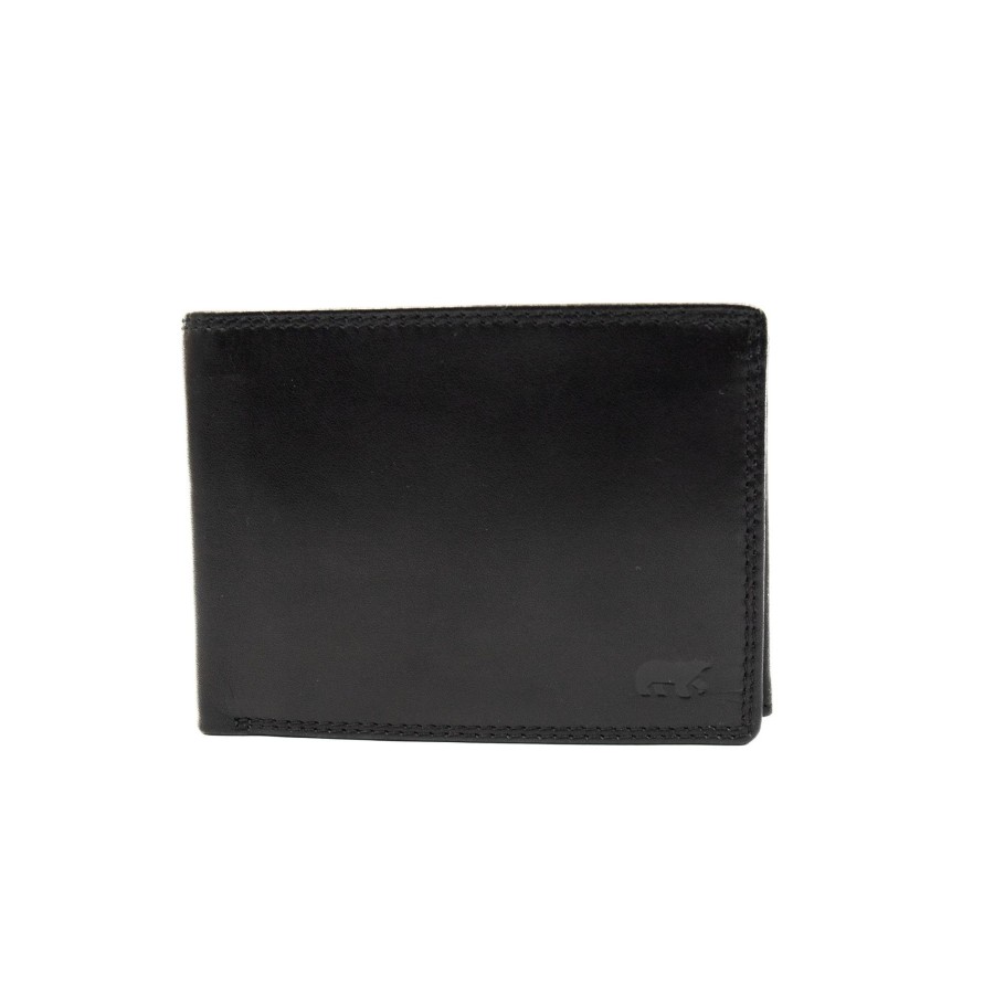 Bear Design Billfolds | Billfold 'Jan' Zwart Zwart (M)